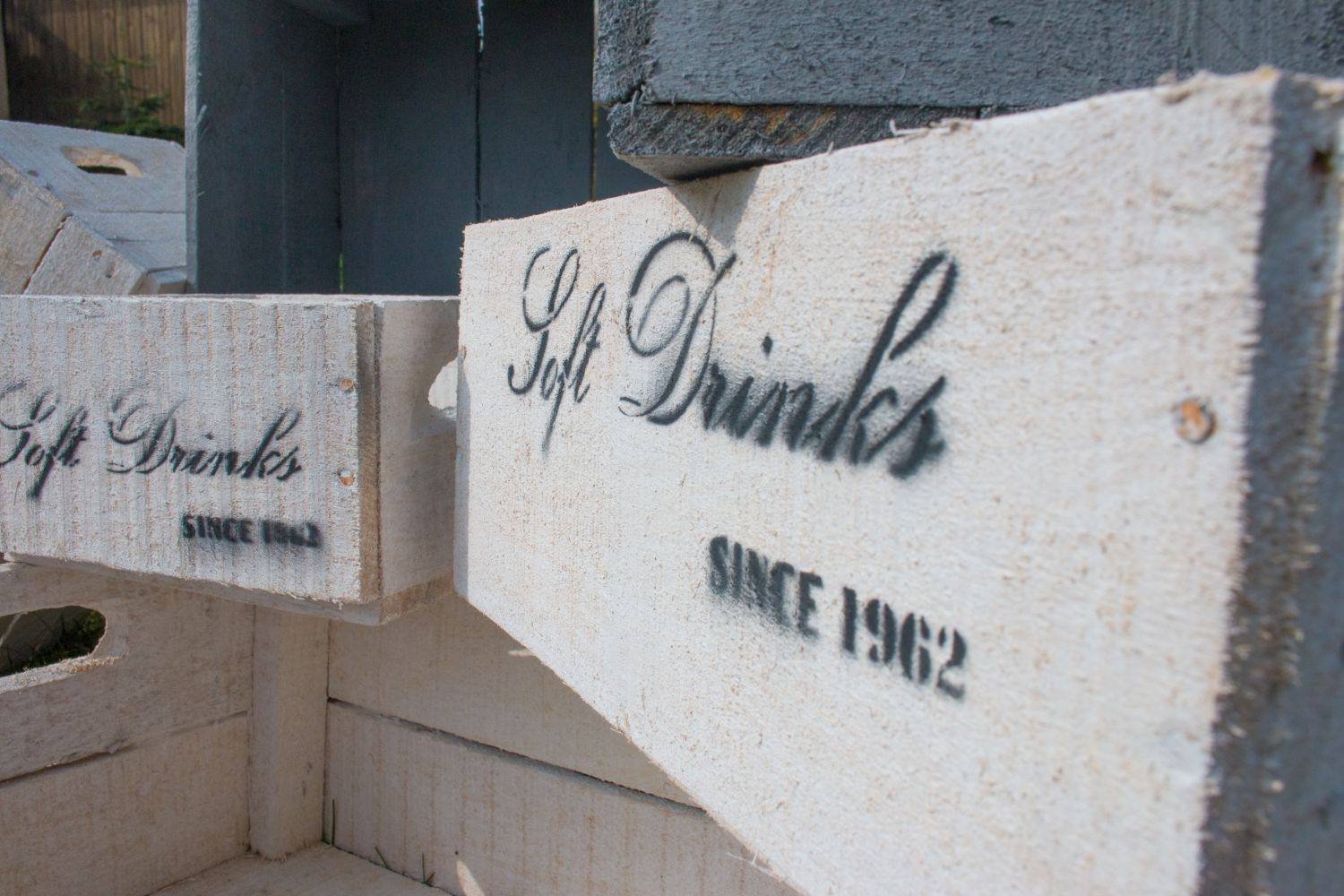 Holzkisten 6er-Set - Deko-Kisten in Grau, Weiß oder Natur